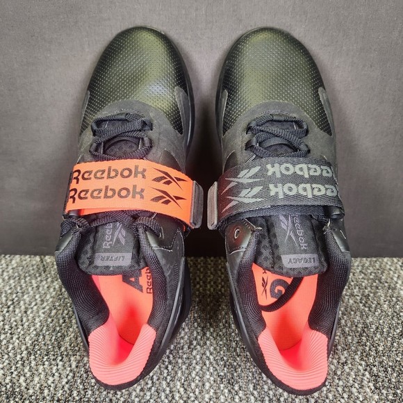 Reebok Legacy Lifter II Mens Size 8 Black Weightlifting Workout Fitness Shoes - Picture 6 of 15